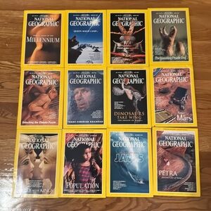 National Geographic Complete 1998 Issues with Maps